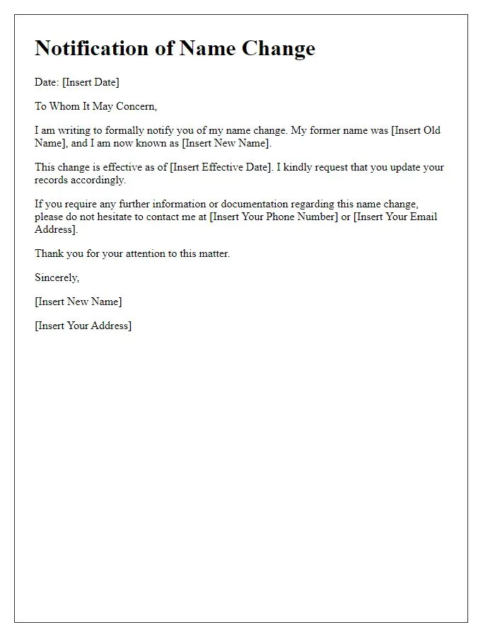 name change notification letter template