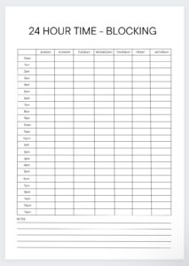 24 Hour Block Schedule Template 24-hour-block-schedule-template