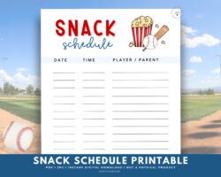 Baseball Team Snack Schedule Template baseball-team-snack-schedule-template