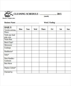 Coffee Shop Cleaning Schedule Template coffee-shop-cleaning-schedule-template