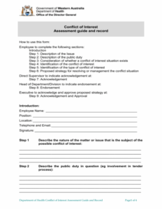 Conflict Of Interest Assessment Template conflict-of-interest-assessment-template