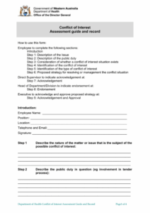 Conflict of Interest Risk Assessment Template conflict-of-interest-risk-assessment-template