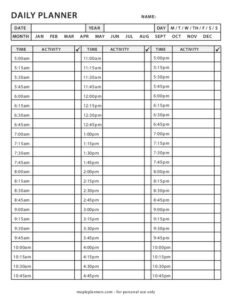 Daily 15 Minute Schedule Template daily-15-minute-schedule-template