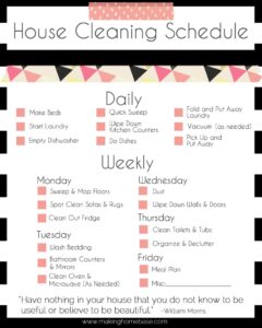 Daily House Cleaning Schedule Template daily-house-cleaning-schedule-template