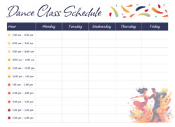 Dance Studio Class Schedule Template dance-studio-class-schedule-template