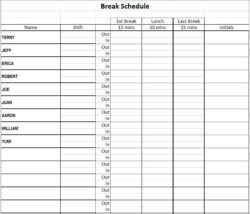 Employee Break and Lunch Schedule Template employee-break-and-lunch-schedule-template
