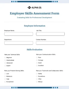 Employee Skills Assessment Template Form employee-skills-assessment-template-form