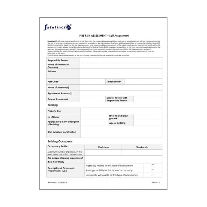 Fire Department Risk Assessment Template