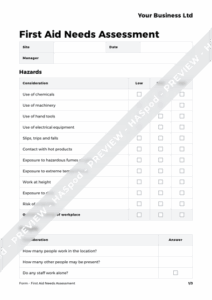 first-aid-needs-assessment-template