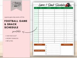Football Team Snack Schedule Template football-team-snack-schedule-template