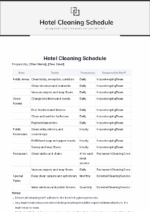 hotel-deep-cleaning-schedule-template