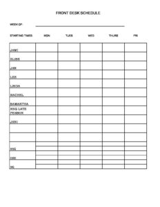 hotel-front-desk-schedule-template