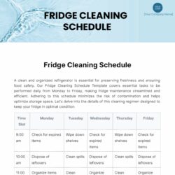 Office Fridge Cleaning Schedule Template office-fridge-cleaning-schedule-template