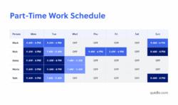 Part Time Work Schedule Template part-time-work-schedule-template