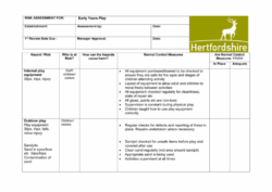 Play Area Risk Assessment Template play-area-risk-assessment-template