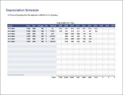 small-business-depreciation-schedule-template