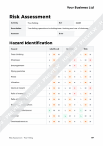 Tree Felling Risk Assessment Template tree-felling-risk-assessment-template