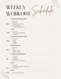 Workout Schedule Template For Women workout-schedule-template-for-women