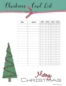 Christmas Card Record Template christmas-card-record-template
