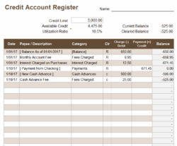 Credit Card Record Template credit-card-record-template