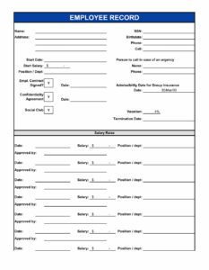 Employee History Record Template employee-history-record-template