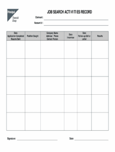 job-search-record-template