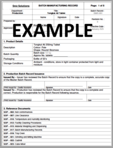 Pharmaceutical Batch Manufacturing Record Template pharmaceutical-batch-manufacturing-record-template
