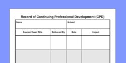 Professional Development Record Template professional-development-record-template