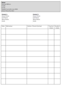 student-discipline-record-template