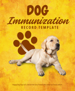 Dog Immunization Record Template