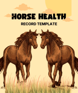 Horse Health Record Template