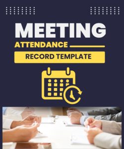 Meeting Attendance Record Template
