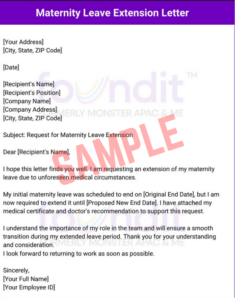 Maternity Leave Extension Letter Template