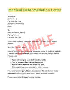 Medical Debt Dispute Letter Template