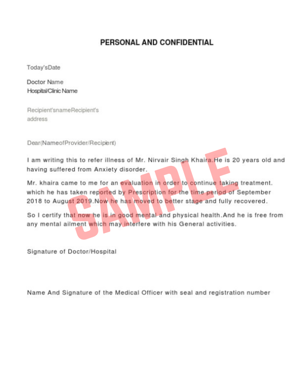 Mental Health Referral Letter Template