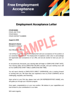 New Hire Acceptance Letter Template New Hire Acceptance Letter Template