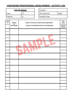 Continuing Professional Development Record Template