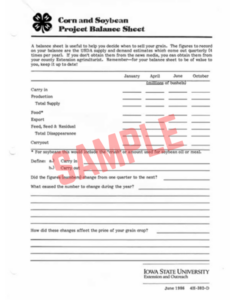 Corn And Soybean Field Record Keeping Template