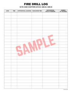 Fire Drill Record Sheet Template