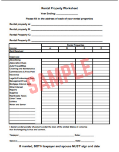 Rental Property Record Keeping Template Rental Property Record Keeping Template