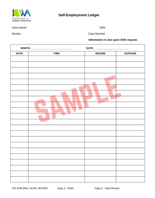 Self Employed Record Keeping Template