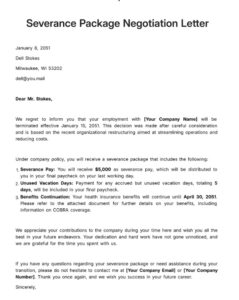 Severance Package Negotiation Letter Template